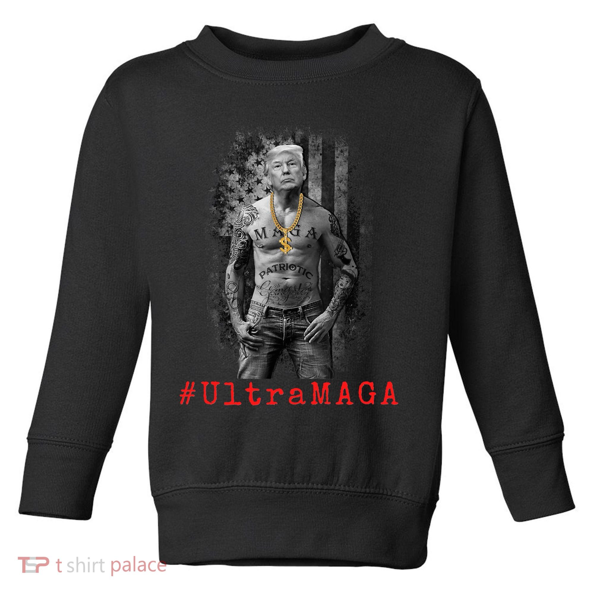 Ultra MAGA Funny Conservative Anti Biden Toddler Sweatshirt