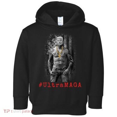 Ultra MAGA Funny Conservative Anti Biden Toddler Hoodie