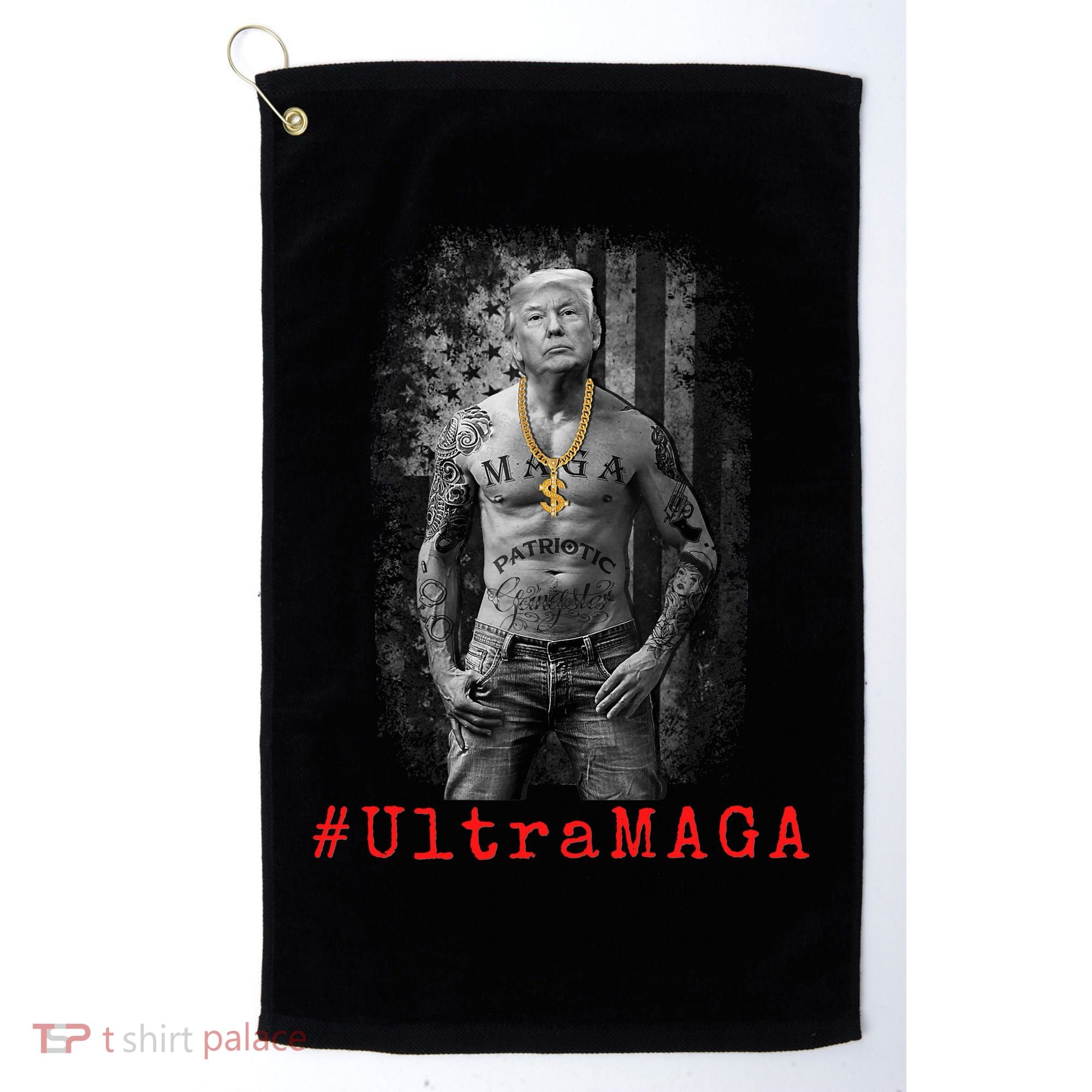 Ultra MAGA Funny Conservative Anti Biden Golf Towel