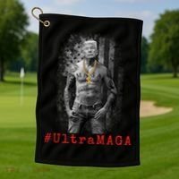 Ultra MAGA Funny Conservative Anti Biden Golf Towel thumb 1