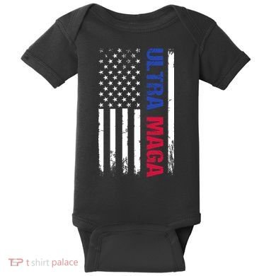 Ultra Maga Flag Baby Bodysuit