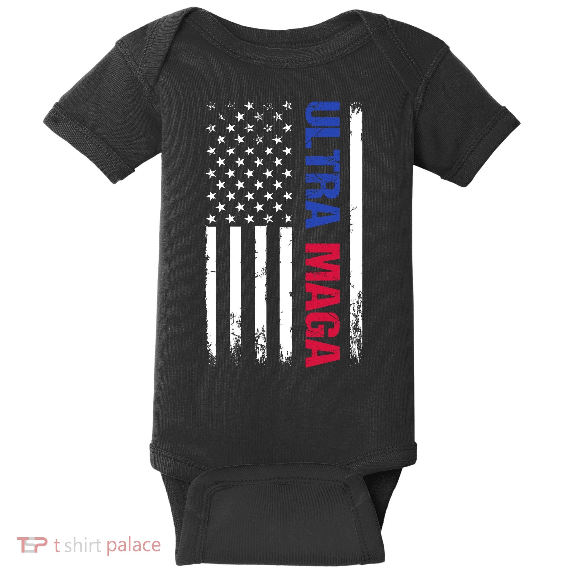 Ultra Maga Flag Baby Bodysuit