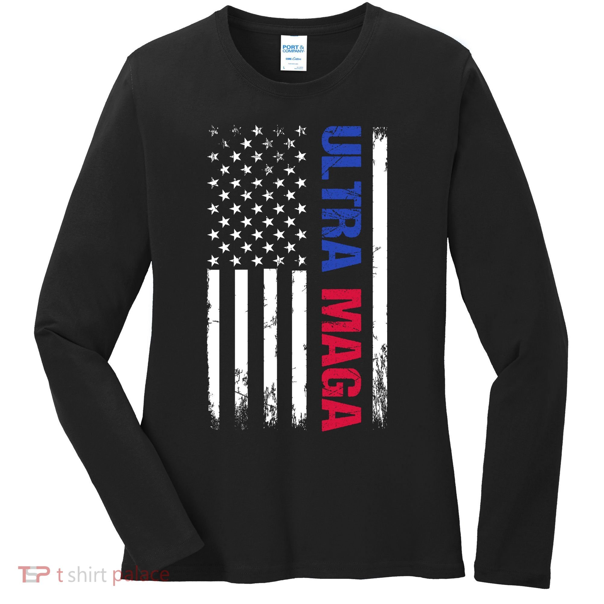 Ultra Maga Flag Women's Long Sleeve Shirt