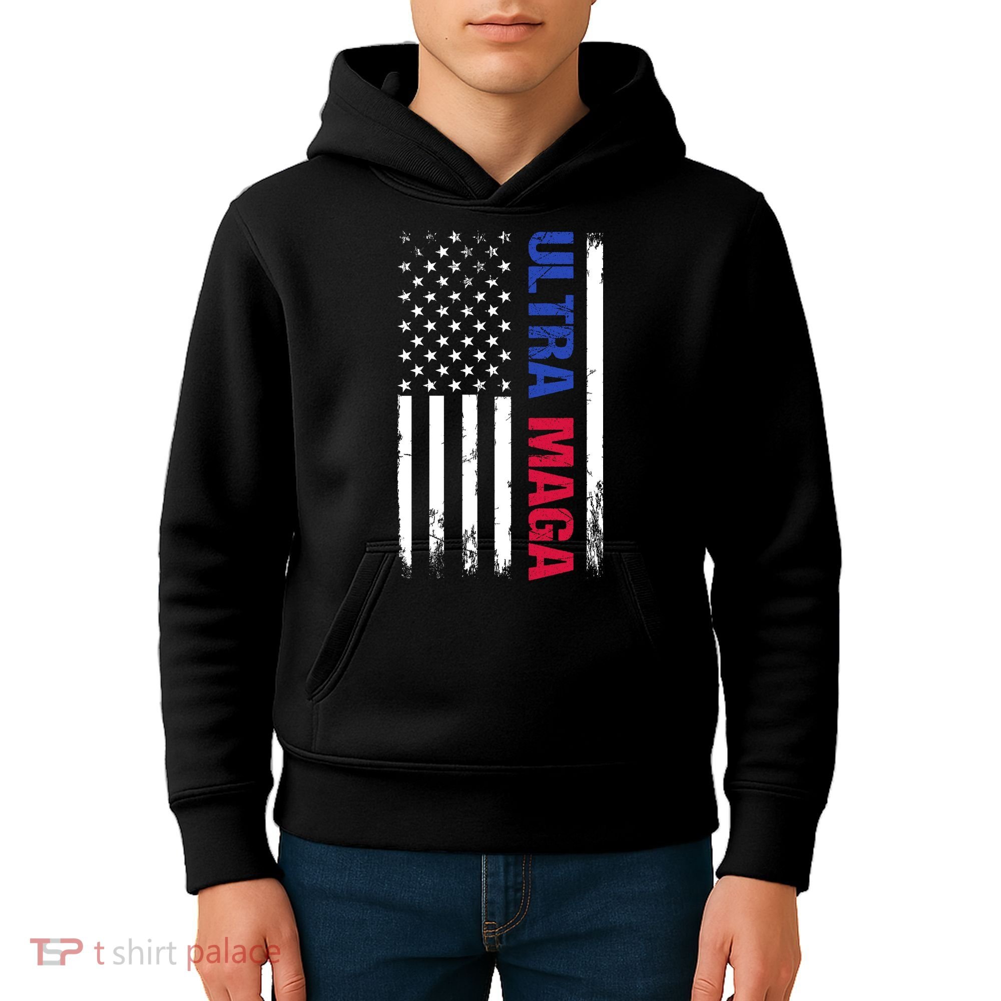 Ultra Maga Flag Kids Hoodie