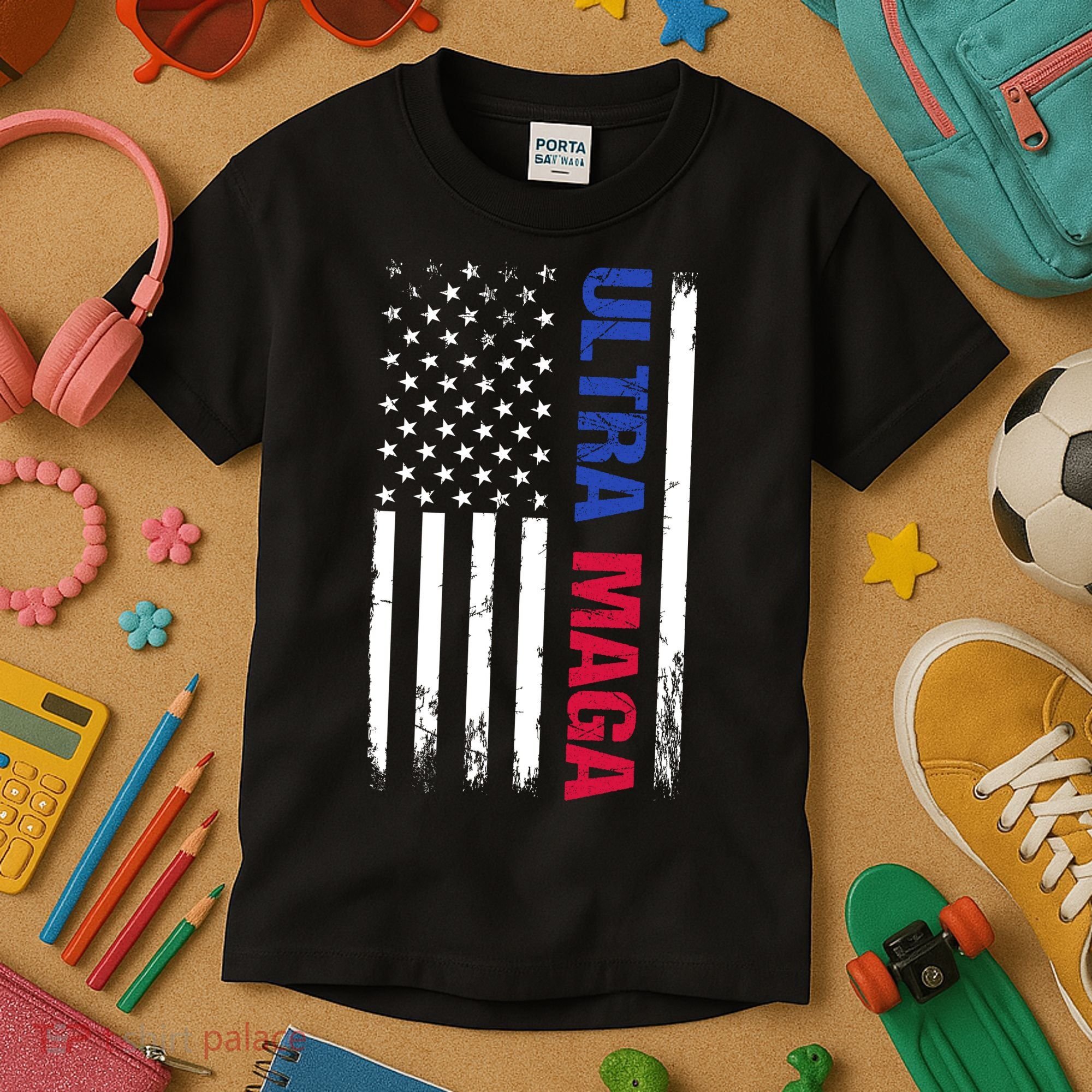 Ultra Maga Flag Kids T-Shirt