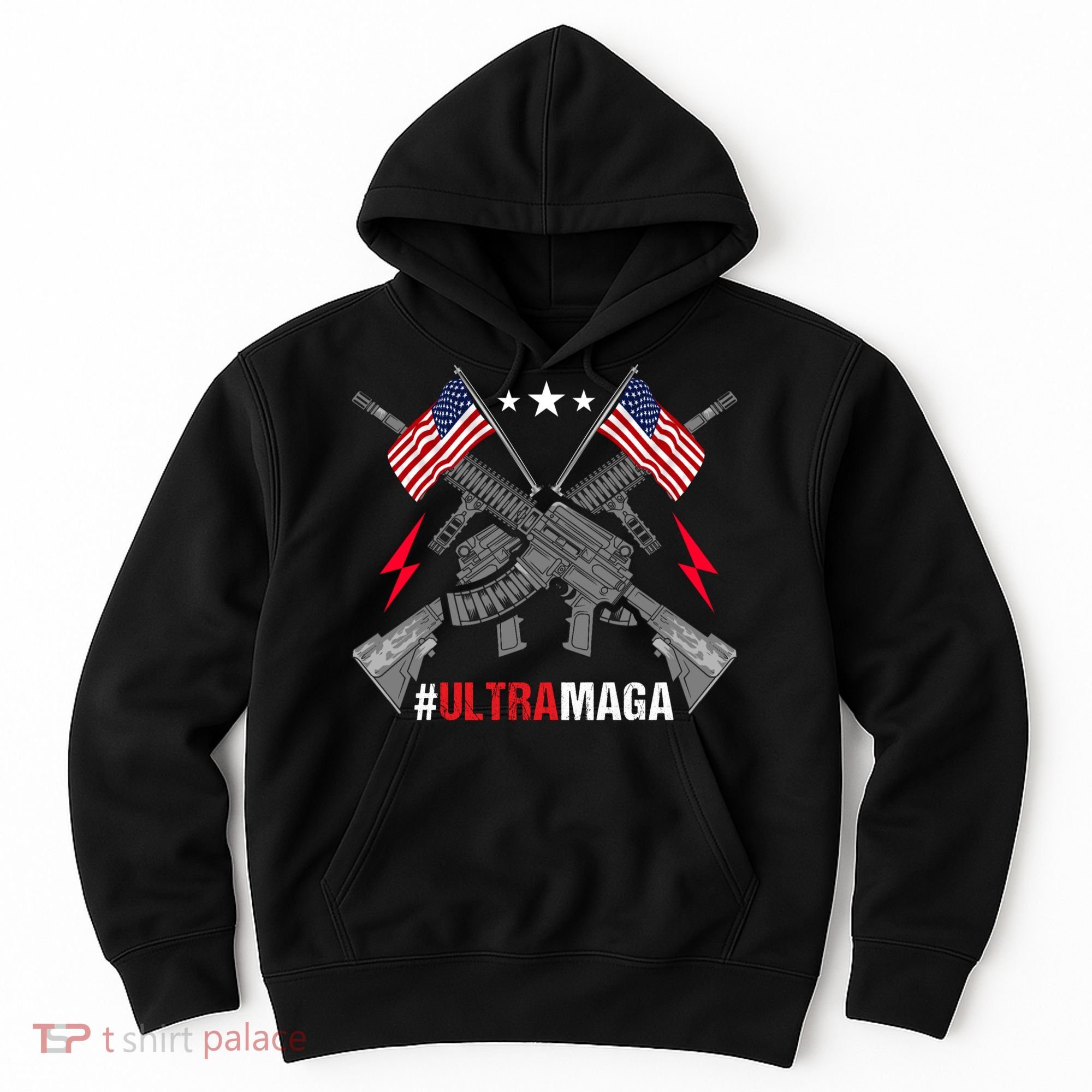 Ultra MAGA Funny Conservative Anti Biden Pro Trump Hoodie