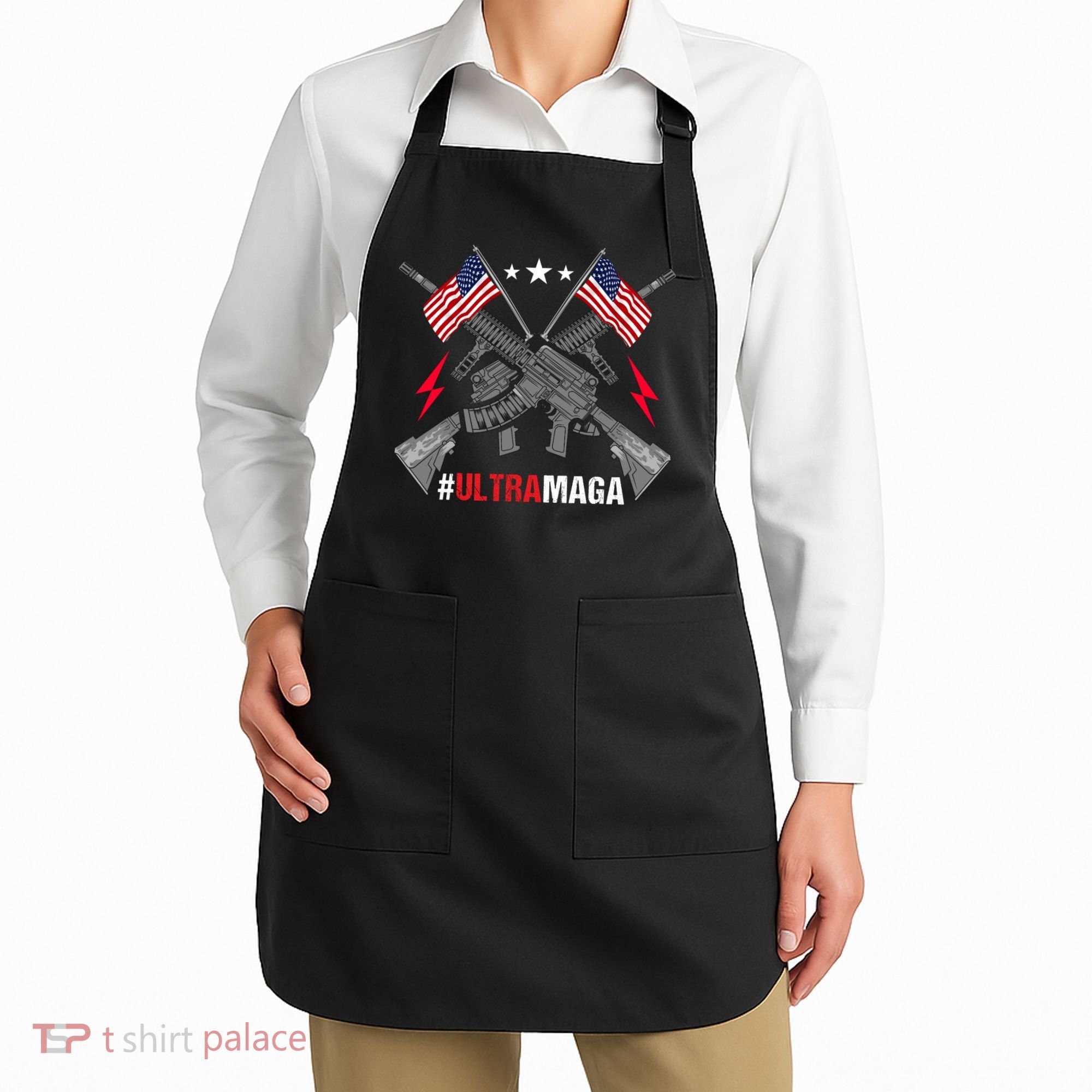 Ultra MAGA Funny Conservative Anti Biden Pro Trump Apron