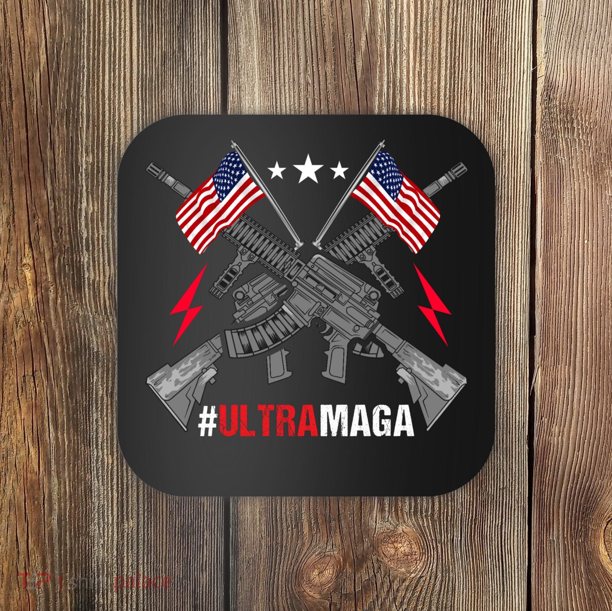 Ultra MAGA Funny Conservative Anti Biden Pro Trump Coaster