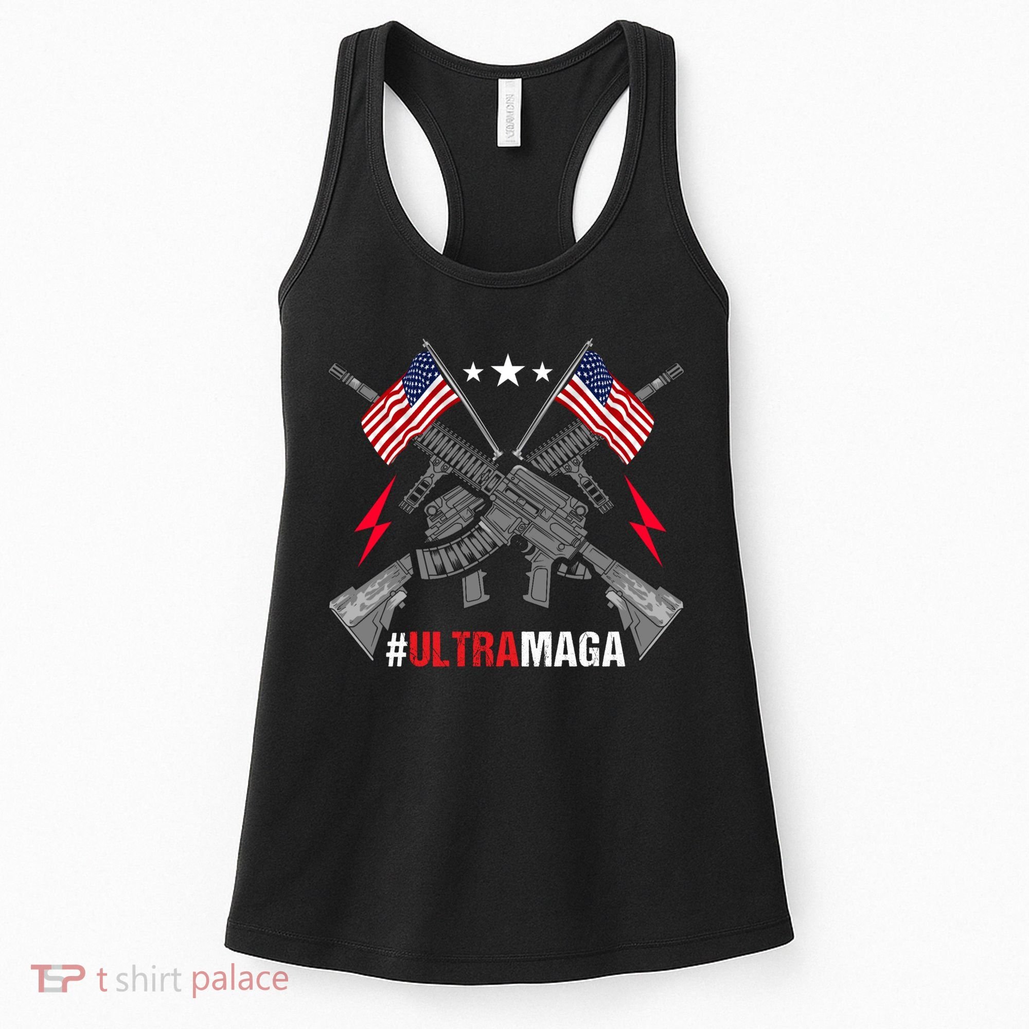 Ultra MAGA Funny Conservative Anti Biden Pro Trump Women's Tank Top