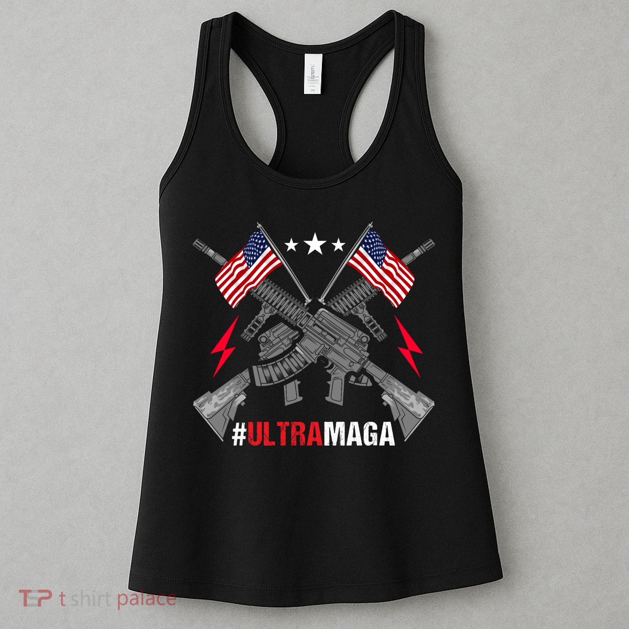 Ultra MAGA Funny Conservative Anti Biden Pro Trump Women's Tank Top