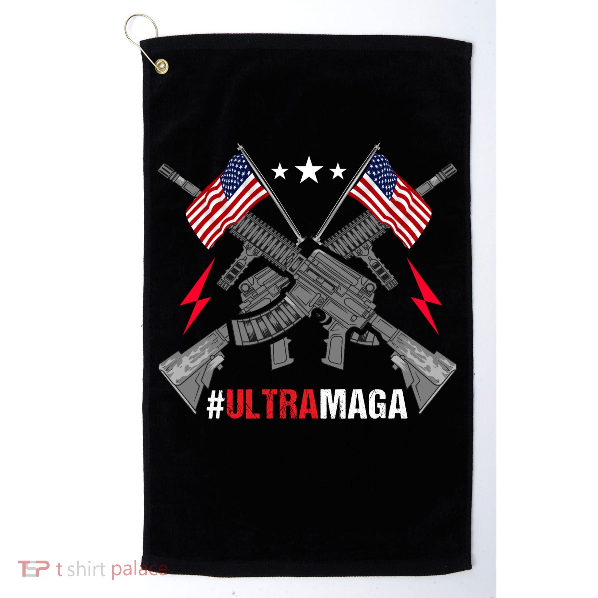 Ultra MAGA Funny Conservative Anti Biden Pro Trump Golf Towel