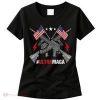 Ultra MAGA Funny Conservative Anti Biden Pro Trump Women's T-Shirt thumb 0