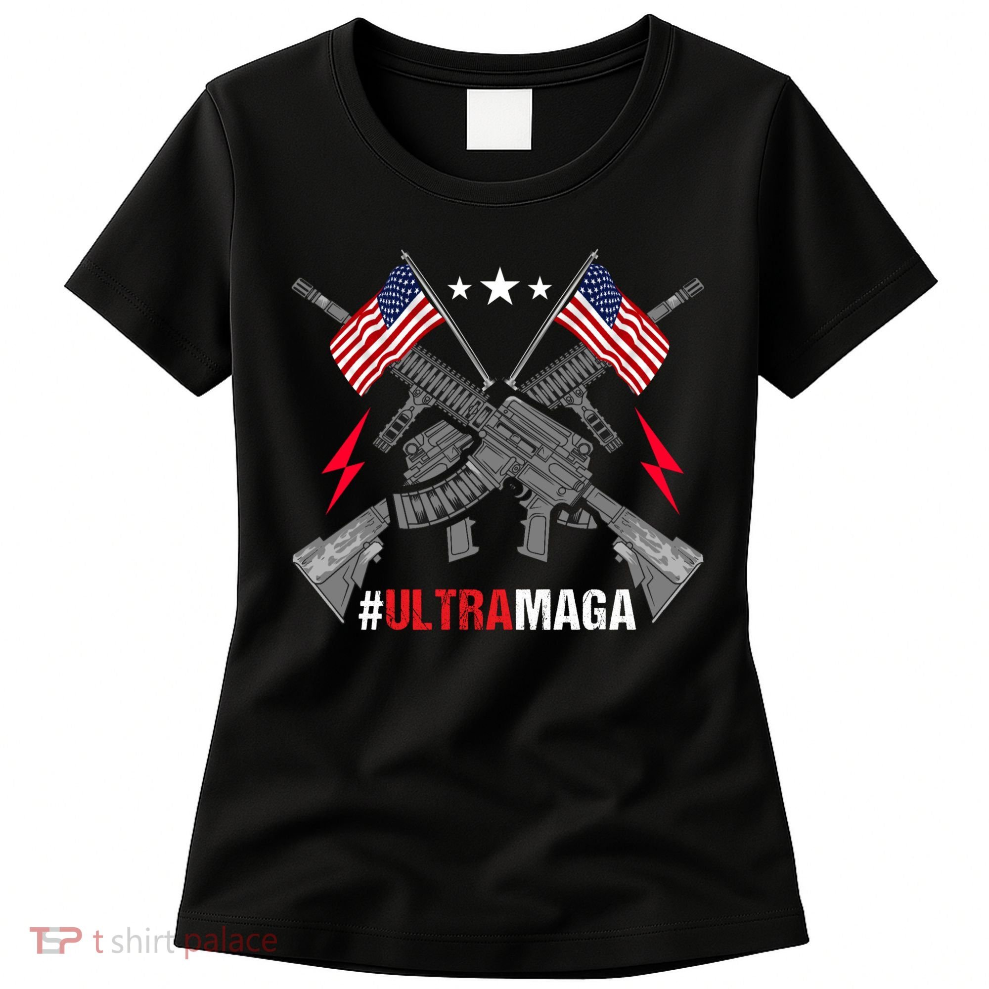Ultra MAGA Funny Conservative Anti Biden Pro Trump Women's T-Shirt