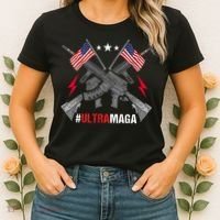 Ultra MAGA Funny Conservative Anti Biden Pro Trump Women's T-Shirt thumb 2