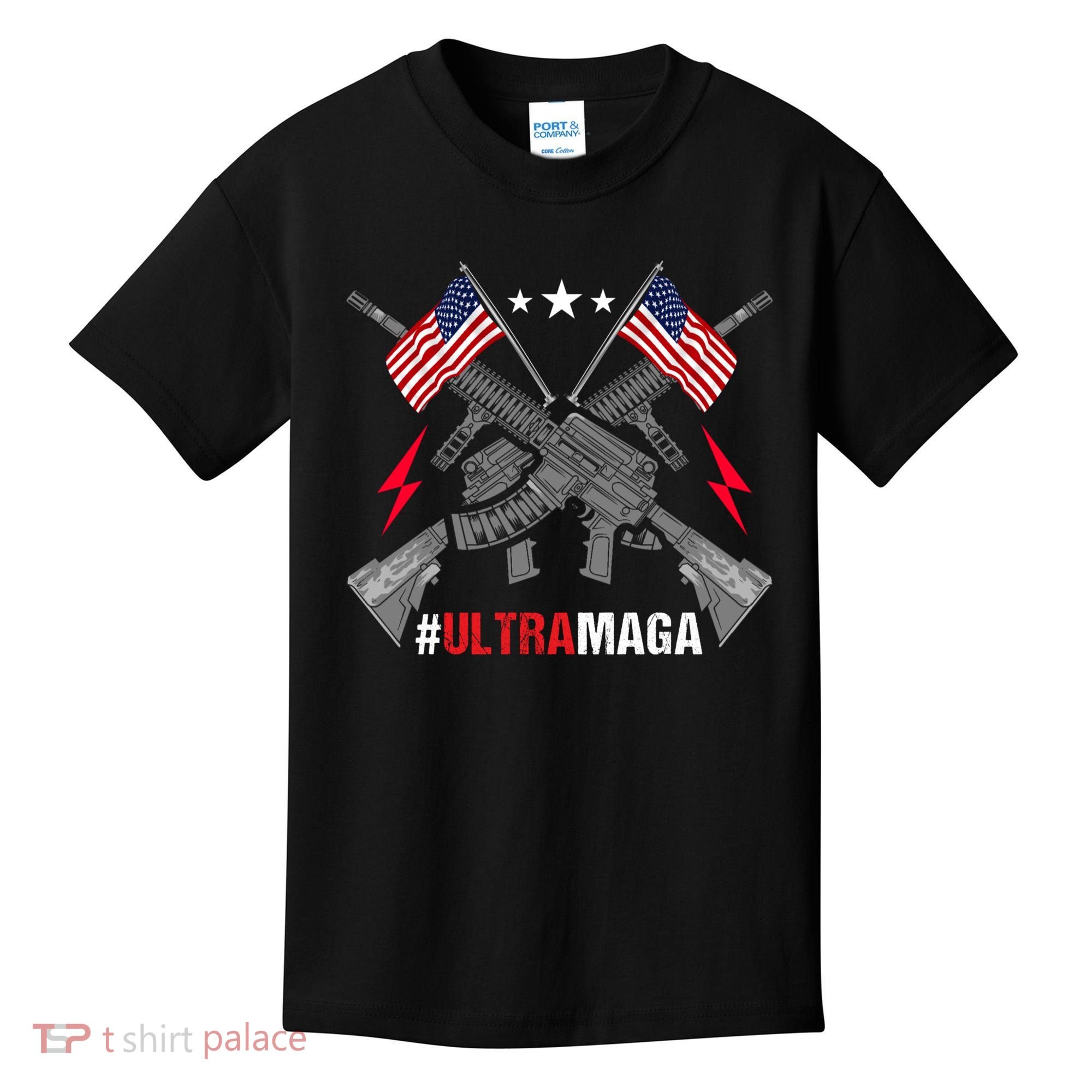 Ultra MAGA Funny Conservative Anti Biden Pro Trump Kids T-Shirt