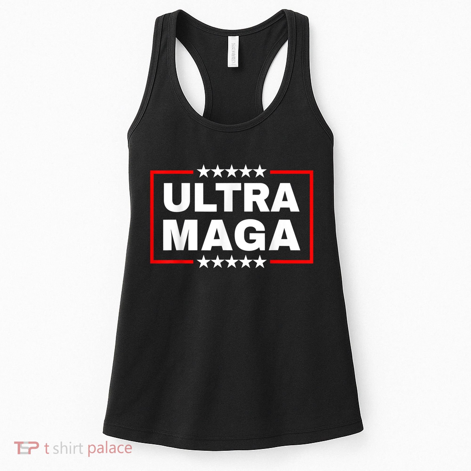 Ultra MAGA Funny Conservative Anti Biden Pro Trump Gift Women's Tank Top