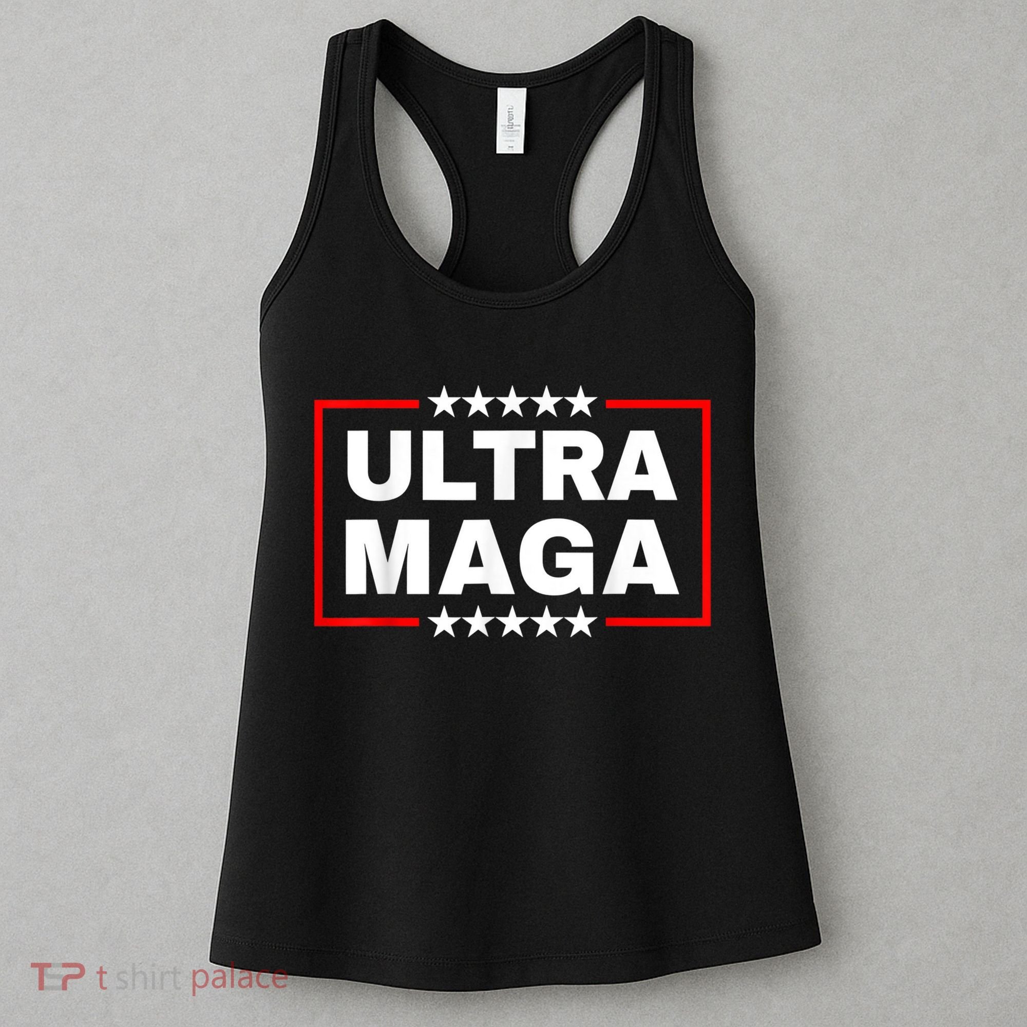 Ultra MAGA Funny Conservative Anti Biden Pro Trump Gift Women's Tank Top