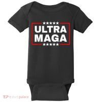 Ultra MAGA Funny Conservative Anti Biden Pro Trump Gift Baby Bodysuit thumb 0