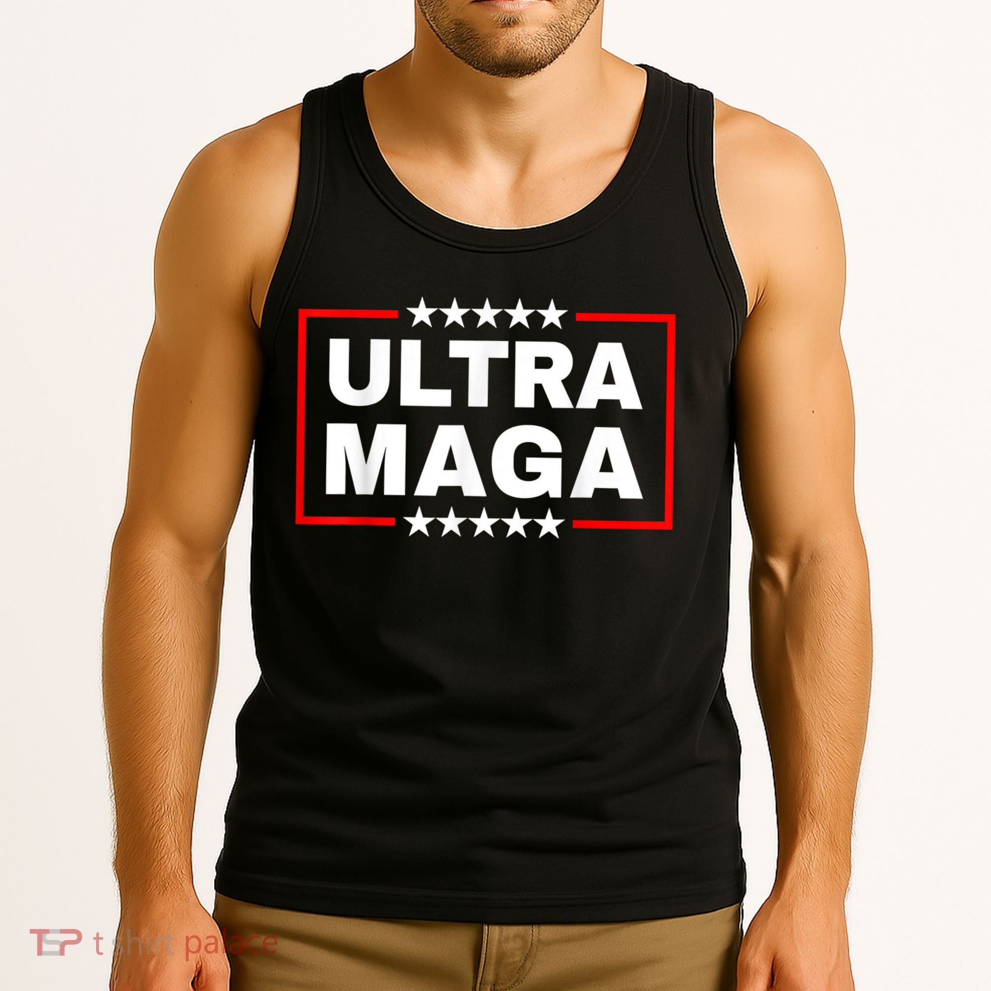 Ultra MAGA Funny Conservative Anti Biden Pro Trump Gift Tank Top