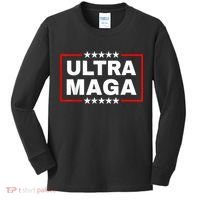 Ultra MAGA Funny Conservative Anti Biden Pro Trump Gift Kids Long Sleeve Shirt thumb 0