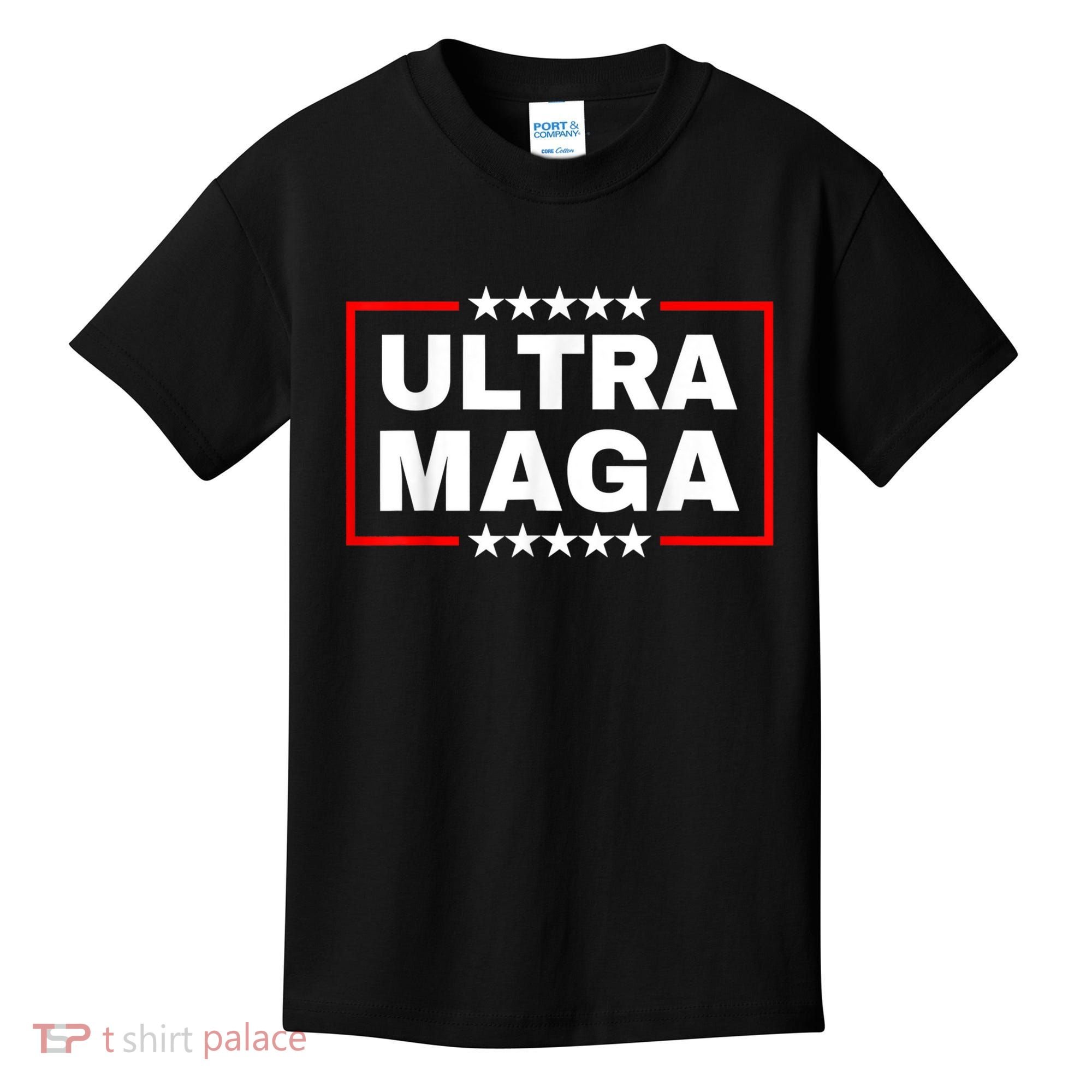 Ultra MAGA Funny Conservative Anti Biden Pro Trump Gift Kids T-Shirt