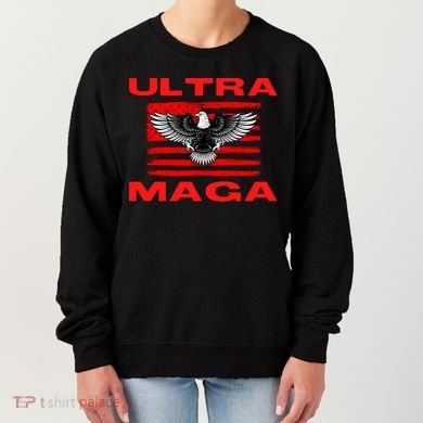 Ultra MAGA Conservative US Flag Women's Sweatshirt