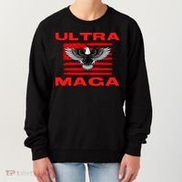 Ultra MAGA Conservative US Flag Women's Sweatshirt thumb 0