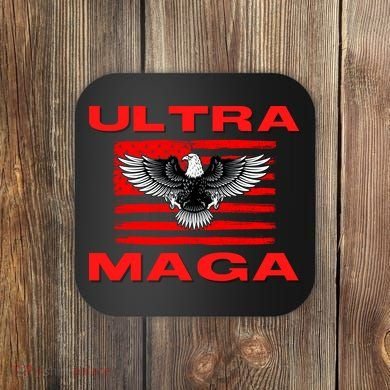 Ultra MAGA Conservative US Flag Coaster