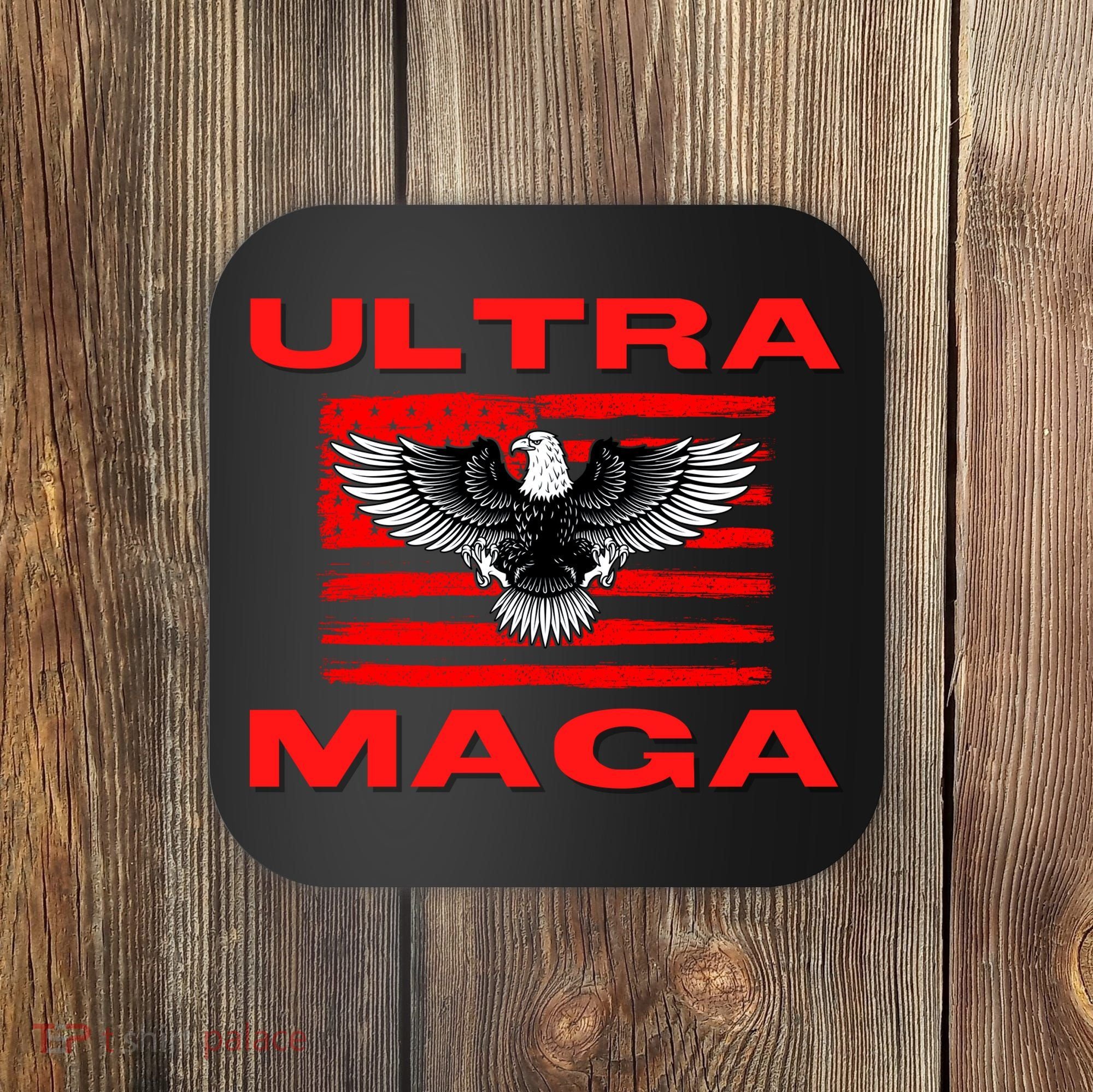 Ultra MAGA Conservative US Flag Coaster