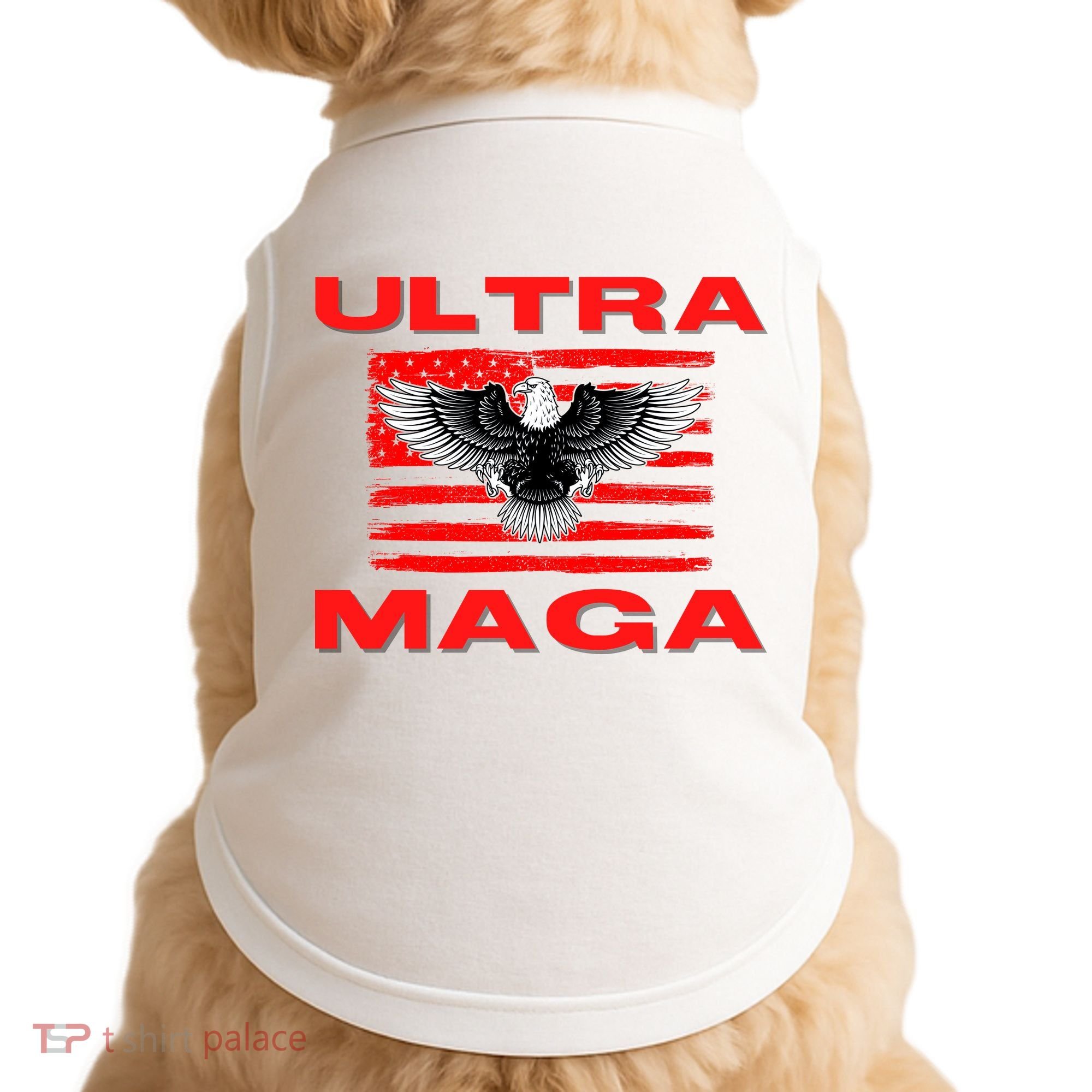Ultra MAGA Conservative US Flag Doggie Tank