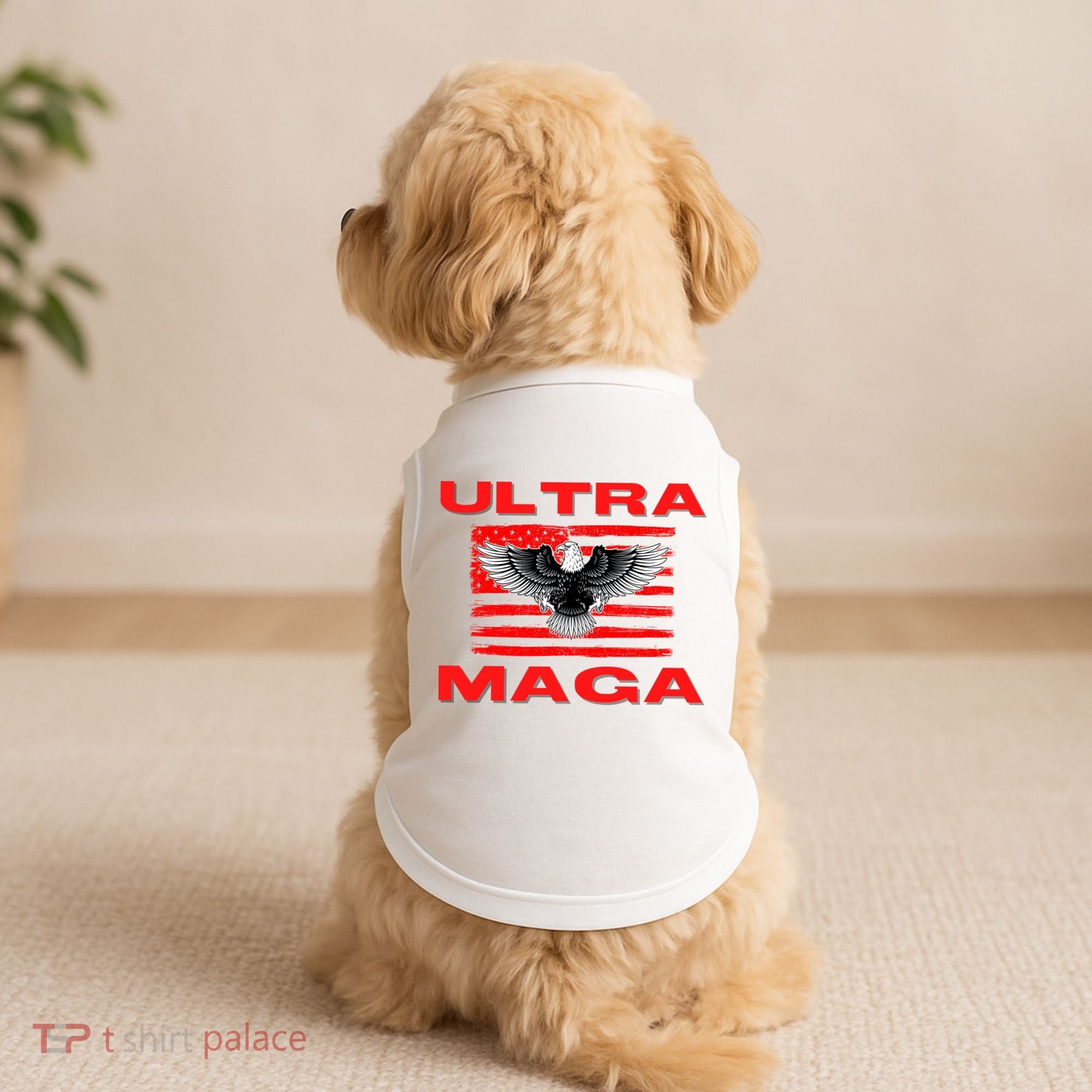 Ultra MAGA Conservative US Flag Doggie Tank