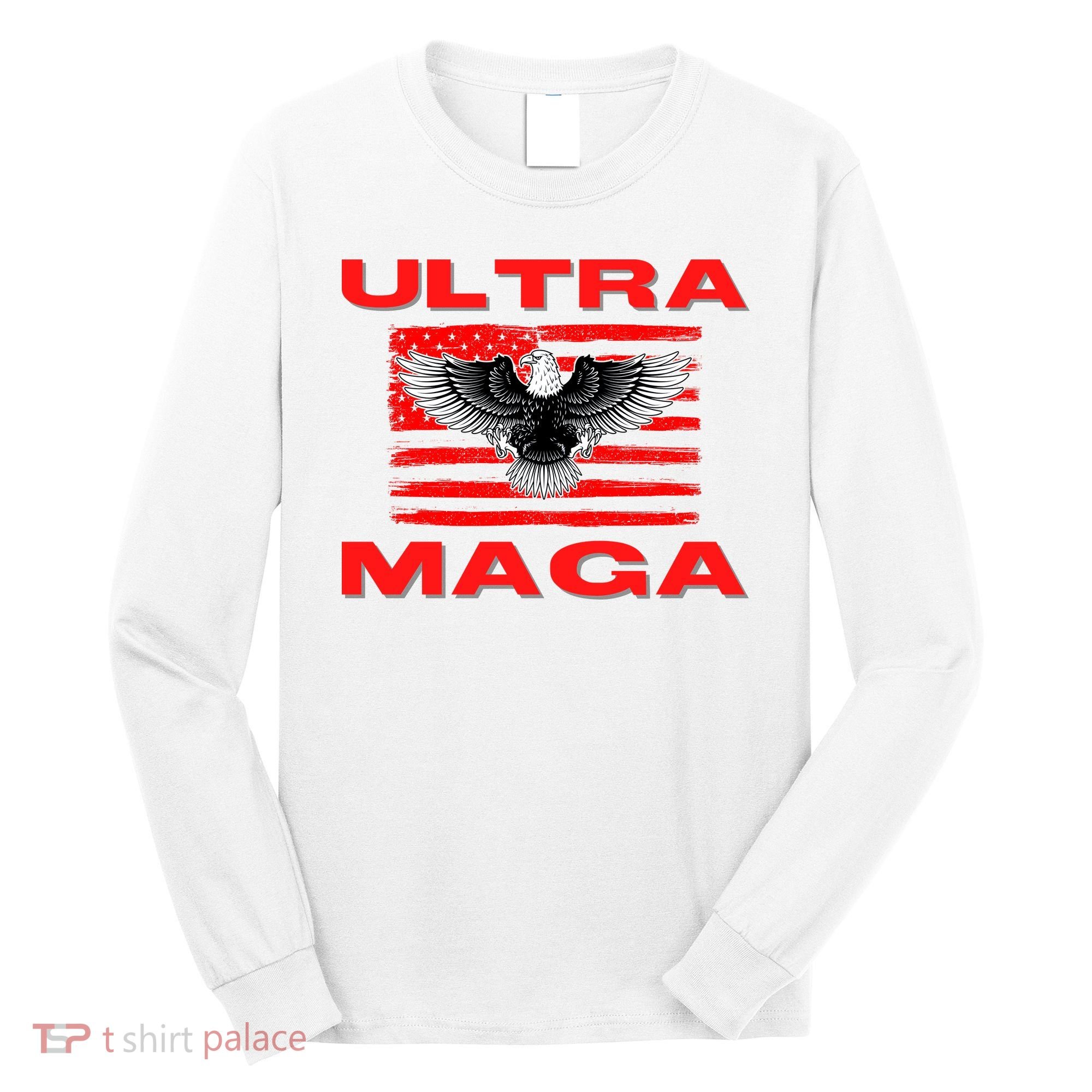 Ultra MAGA Conservative US Flag Long Sleeve Shirt