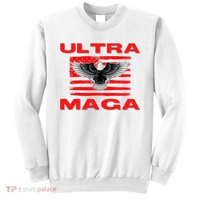 Ultra MAGA Conservative US Flag Sweatshirt