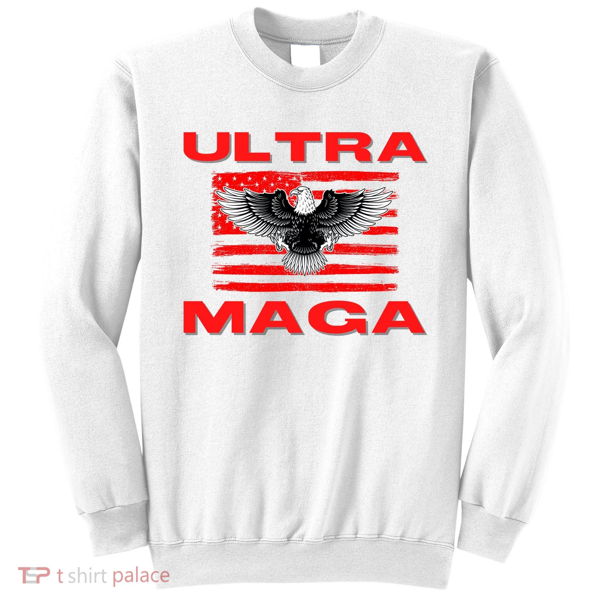 Ultra MAGA Conservative US Flag Sweatshirt