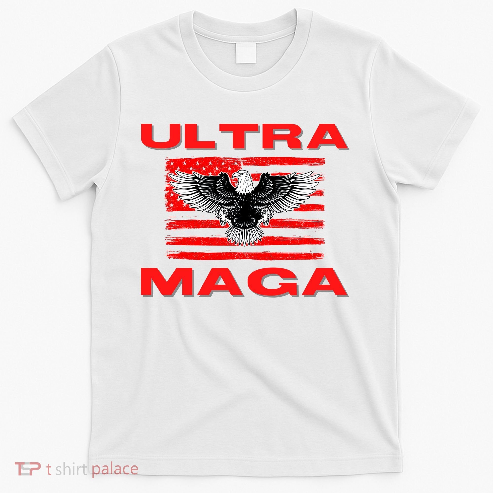 Ultra MAGA Conservative US Flag T-Shirt