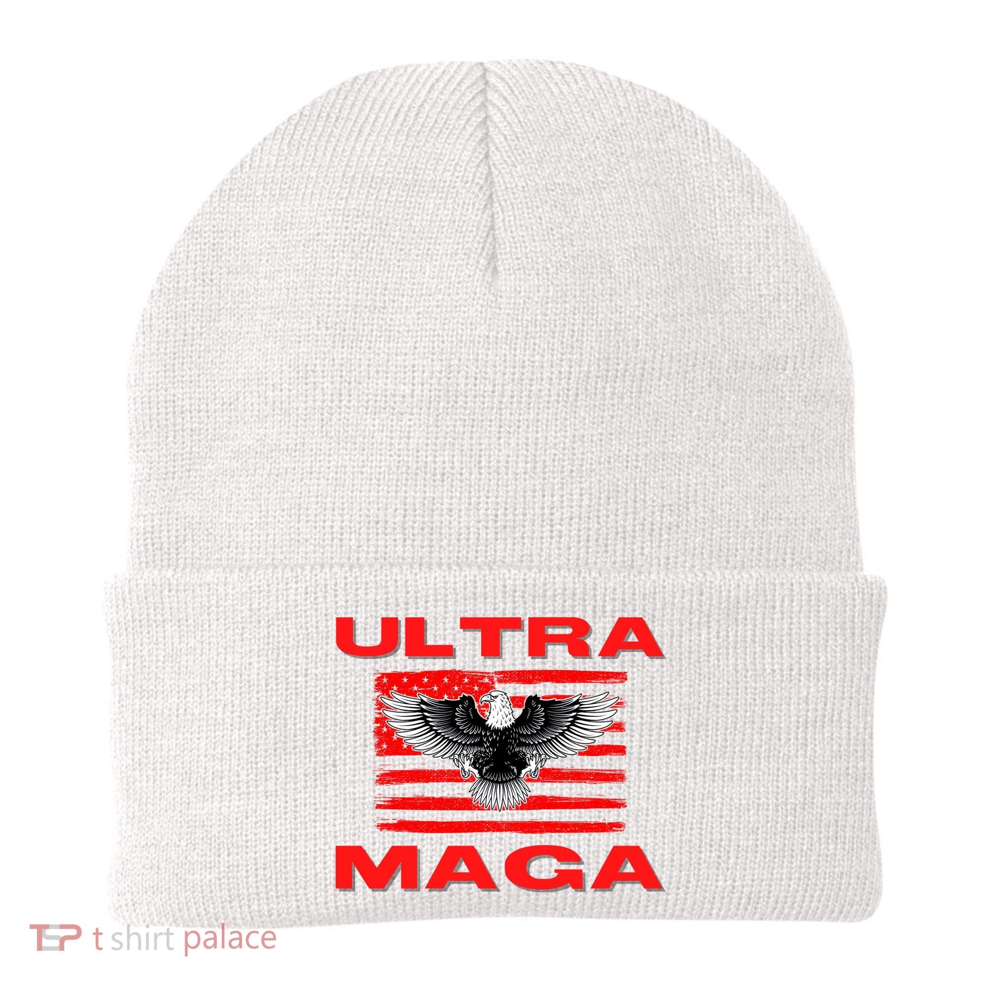 Ultra MAGA Conservative US Flag Beanie