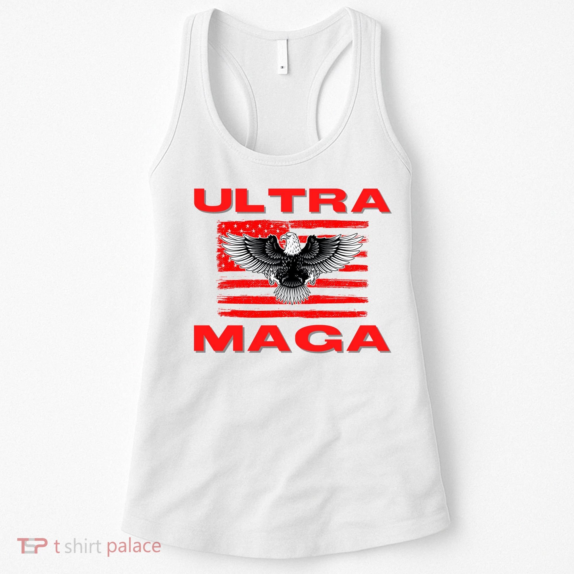 Ultra MAGA Conservative US Flag Women's Tank Top