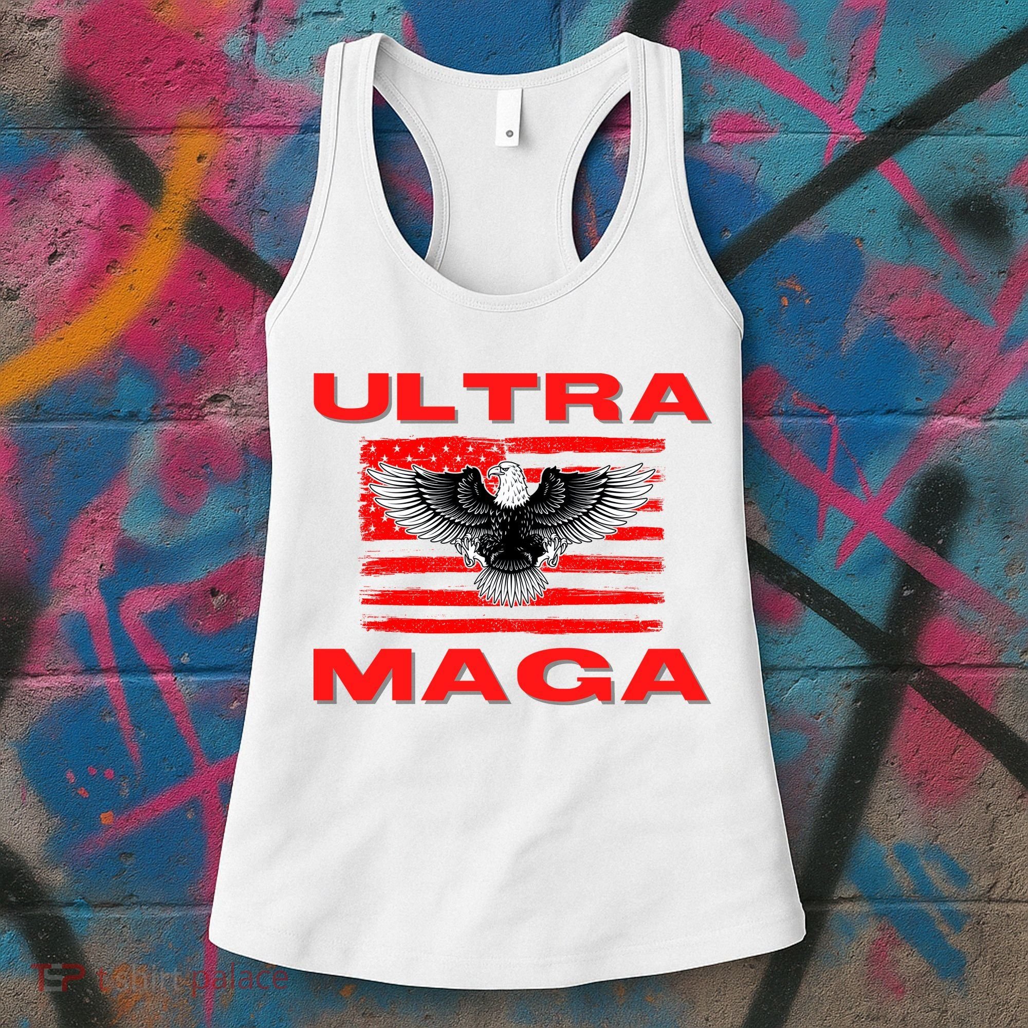 Ultra MAGA Conservative US Flag Women's Tank Top