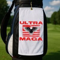 Ultra MAGA Conservative US Flag Golf Towel thumb 2