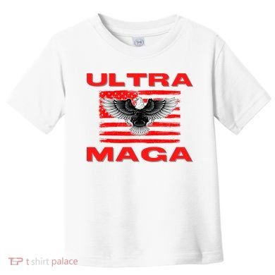 Ultra MAGA Conservative US Flag Toddler T-Shirt