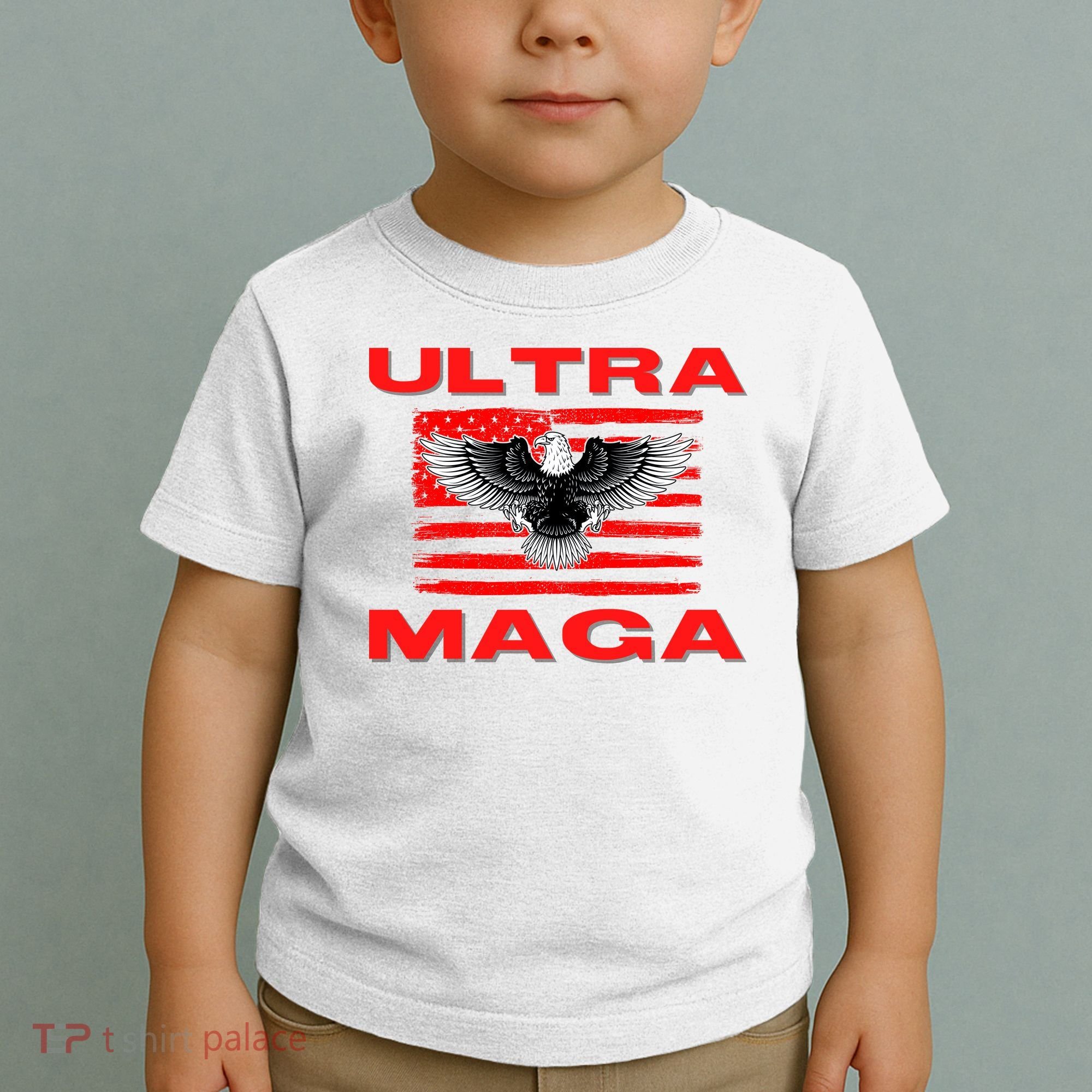 Ultra MAGA Conservative US Flag Toddler T-Shirt