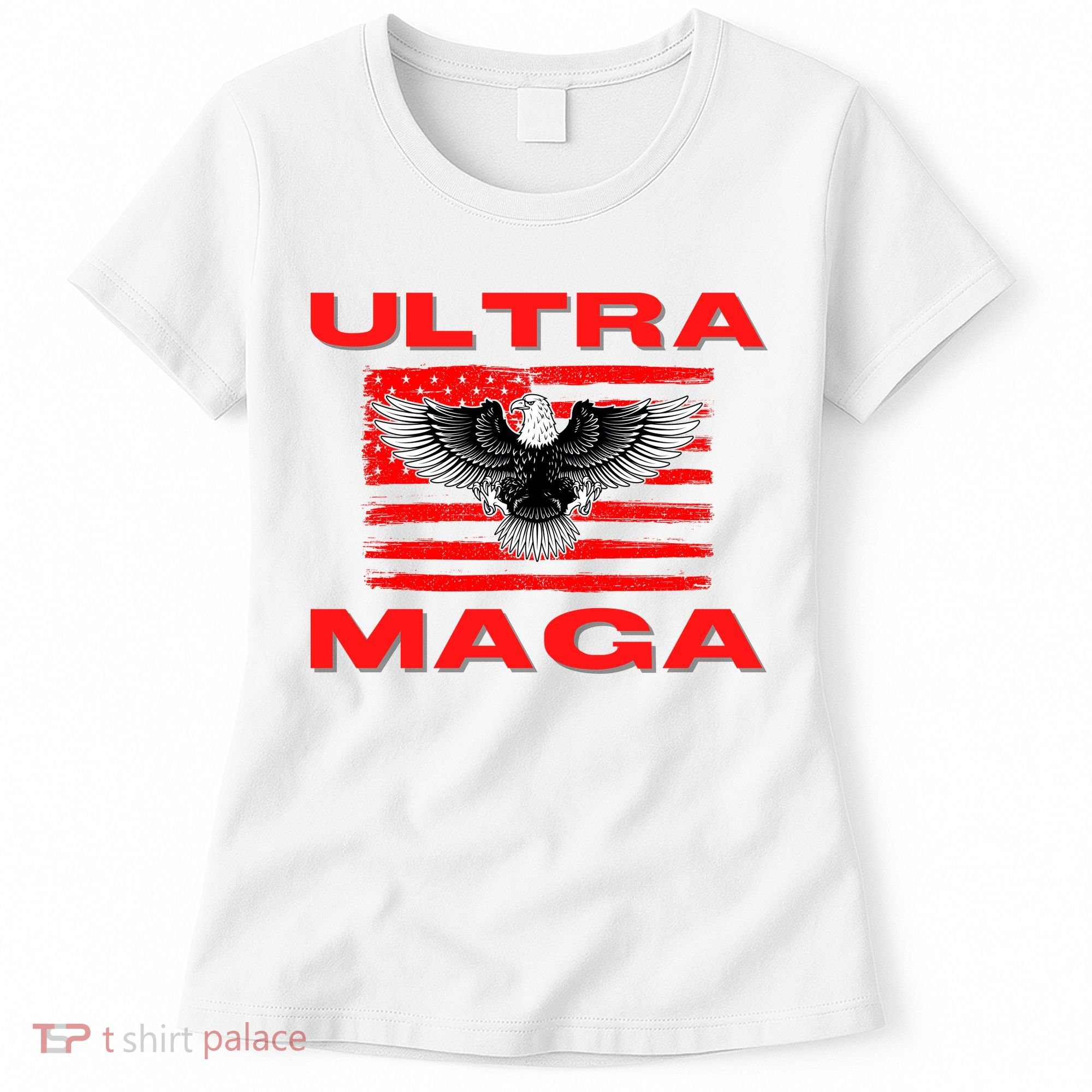 Ultra MAGA Conservative US Flag Women's T-Shirt