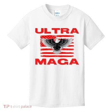 Ultra MAGA Conservative US Flag Kids T-Shirt