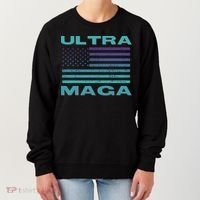 Ultra MAGA Conservative US Flag Women's Sweatshirt thumb 0