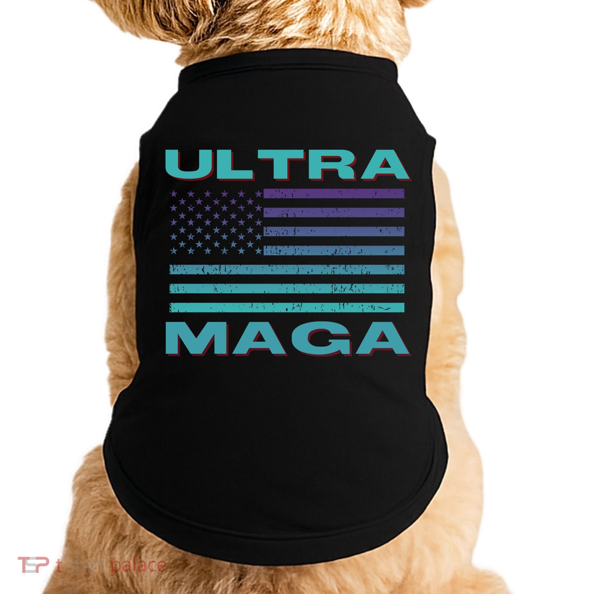 Ultra MAGA Conservative US Flag Doggie Tank