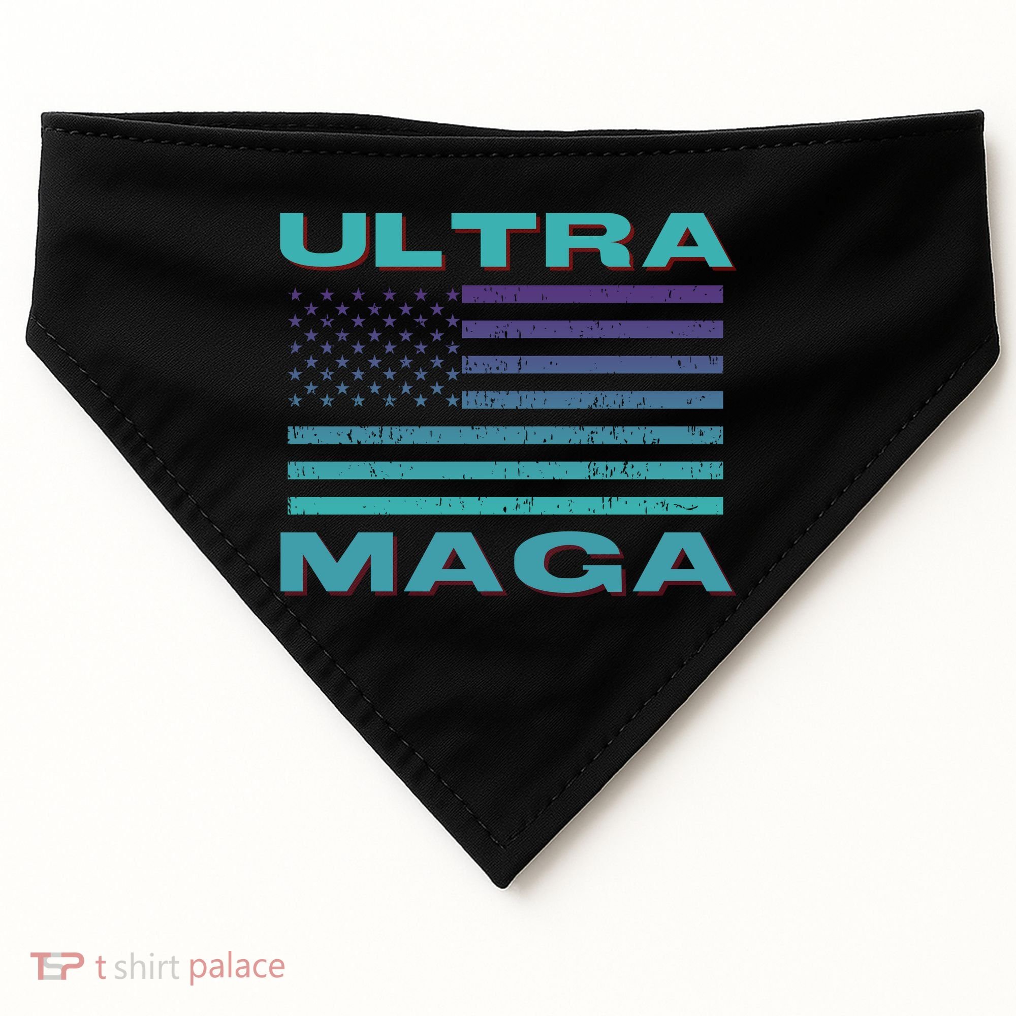 Ultra MAGA Conservative US Flag USA-Made Doggie Bandana