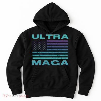 Ultra MAGA Conservative US Flag Hoodie