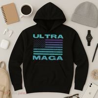 Ultra MAGA Conservative US Flag Hoodie thumb 3