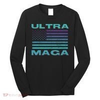 Ultra MAGA Conservative US Flag Long Sleeve Shirt thumb 0