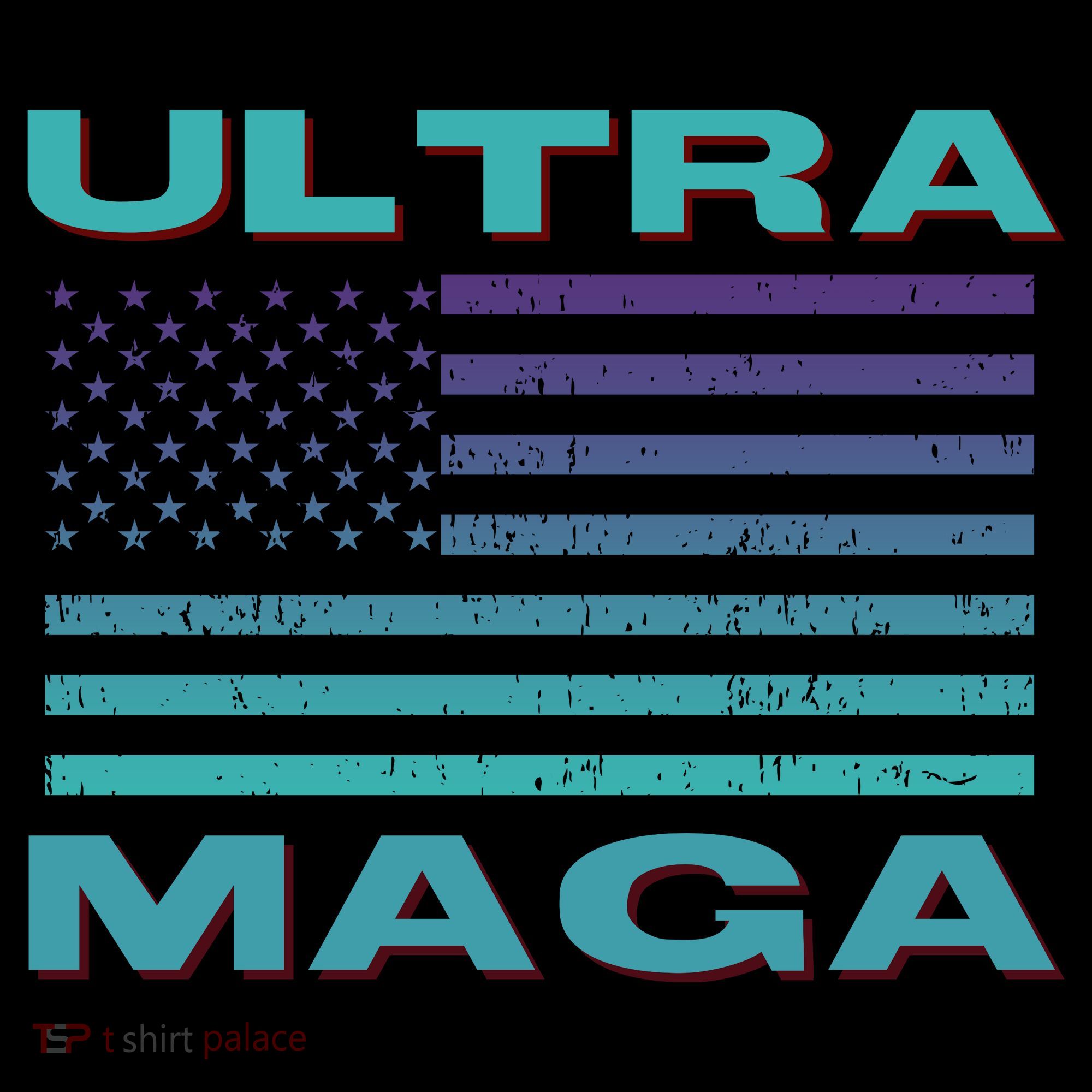Ultra MAGA Conservative US Flag Long Sleeve Shirt